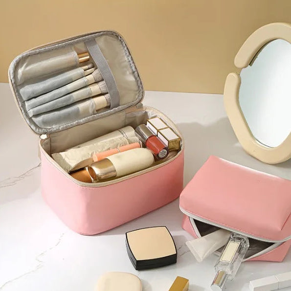 Portable Travel Makeup Case with Handle