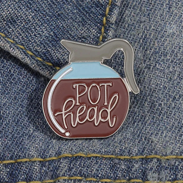 Pot Head Brooch Enamel Pin