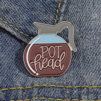 Pot Head Brooch Enamel Pin