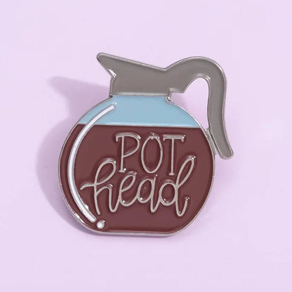Pot Head Brooch Enamel Pin