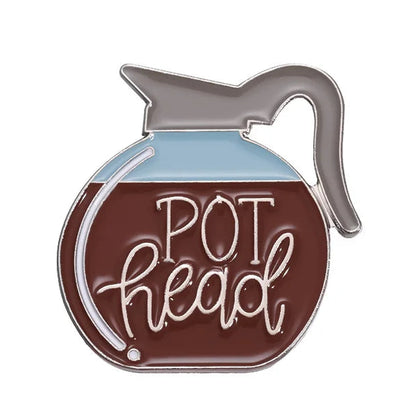 Pot Head Brooch Enamel Pin