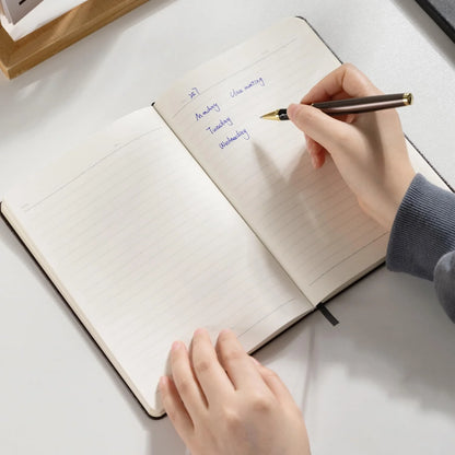 Classic Black Hardcover Notebook with Elastic Closure