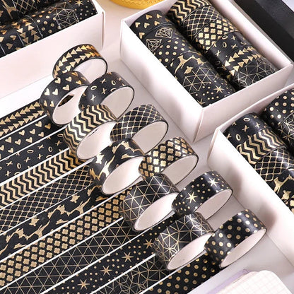 Black & Gold Decorative Washi Tape