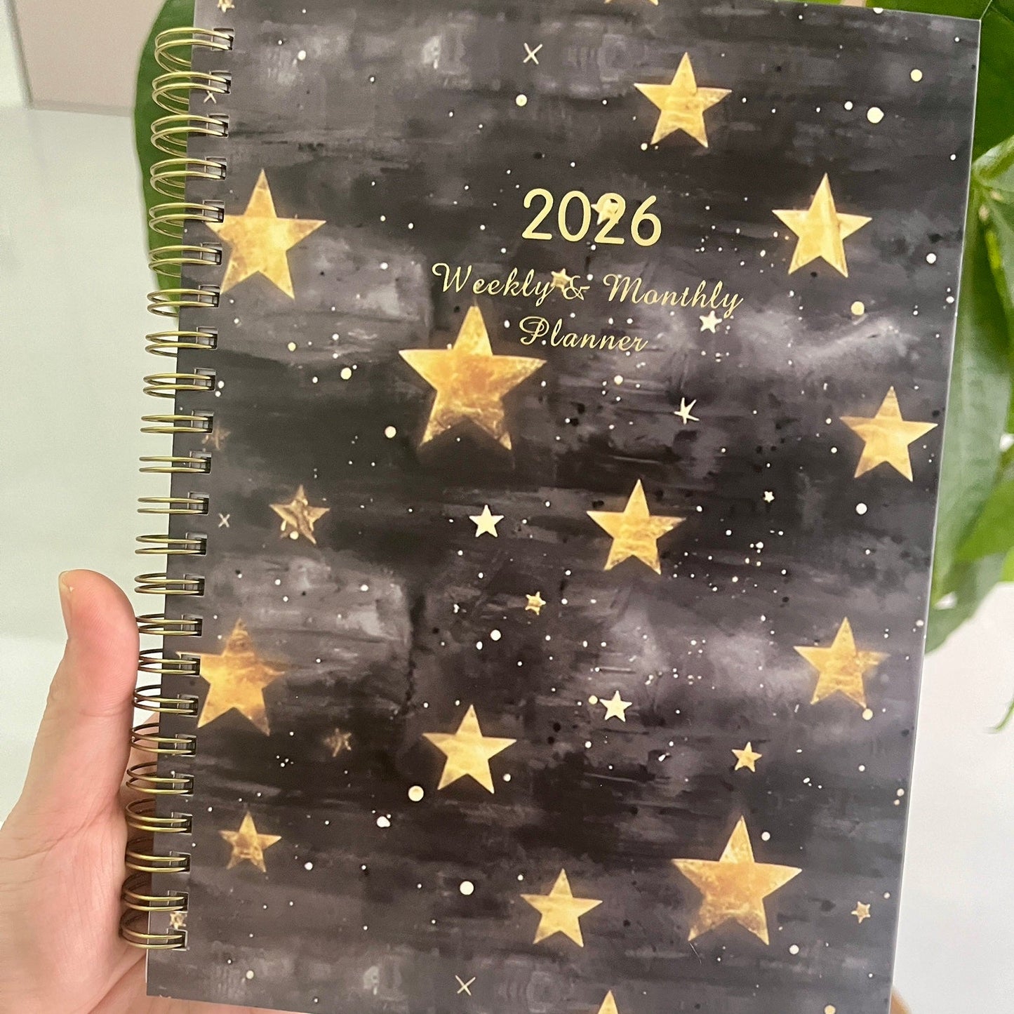 2026 Premium Coil Design Galaxy Star Weekly & Monthly Planner with Strap