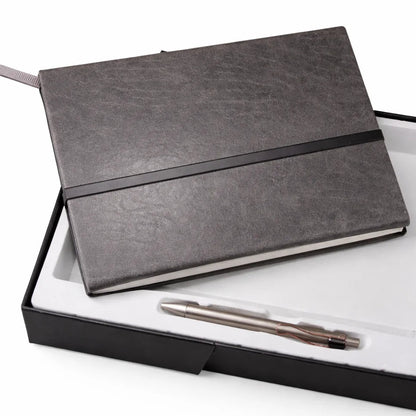 Premium Leather Notebook Gift Box with Metal Pen