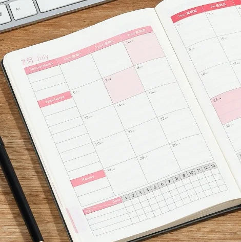 Premium Soft Cover 365 Days Daily Planner With Pen