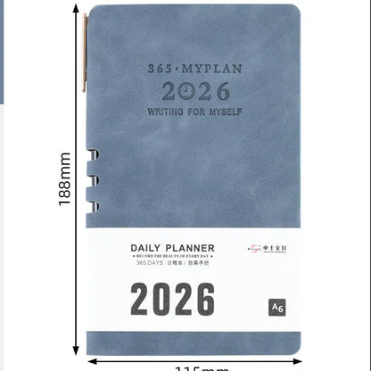 Premium Soft Cover 365 Days Daily Planner With Pen