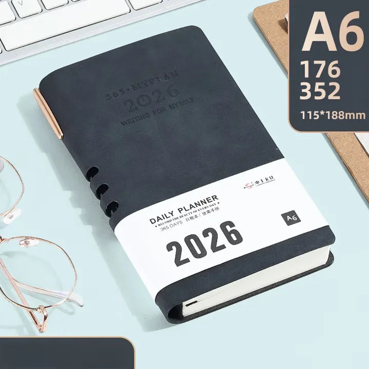 Premium Soft Cover 365 Days Daily Planner With Pen