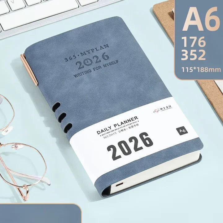 Premium Soft Cover 365 Days Daily Planner With Pen
