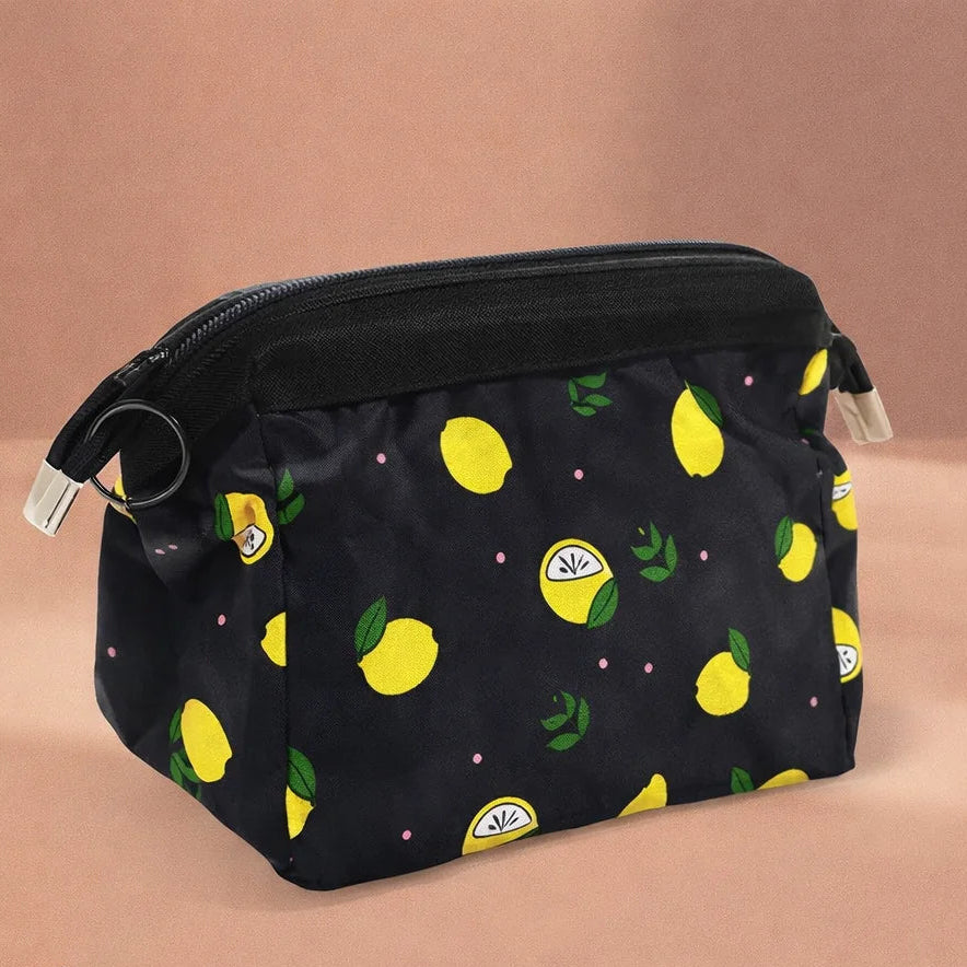 Printed Lemon Cosmetic Bag