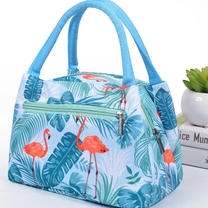 Printed Zipper Outdoor insulated Lunch Bag