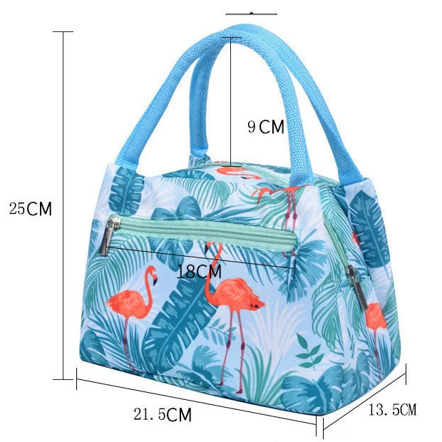 Printed Zipper Outdoor insulated Lunch Bag