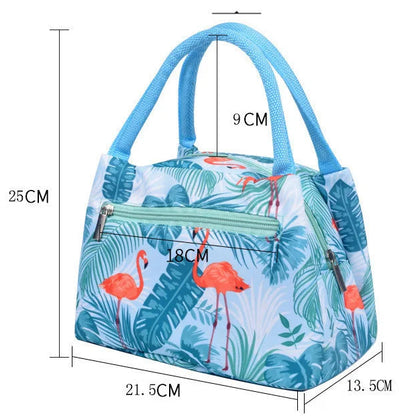 Printed Zipper Outdoor insulated Lunch Bag
