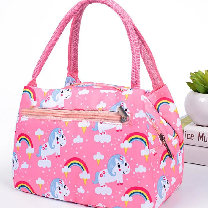 Printed Zipper Outdoor insulated Lunch Bag