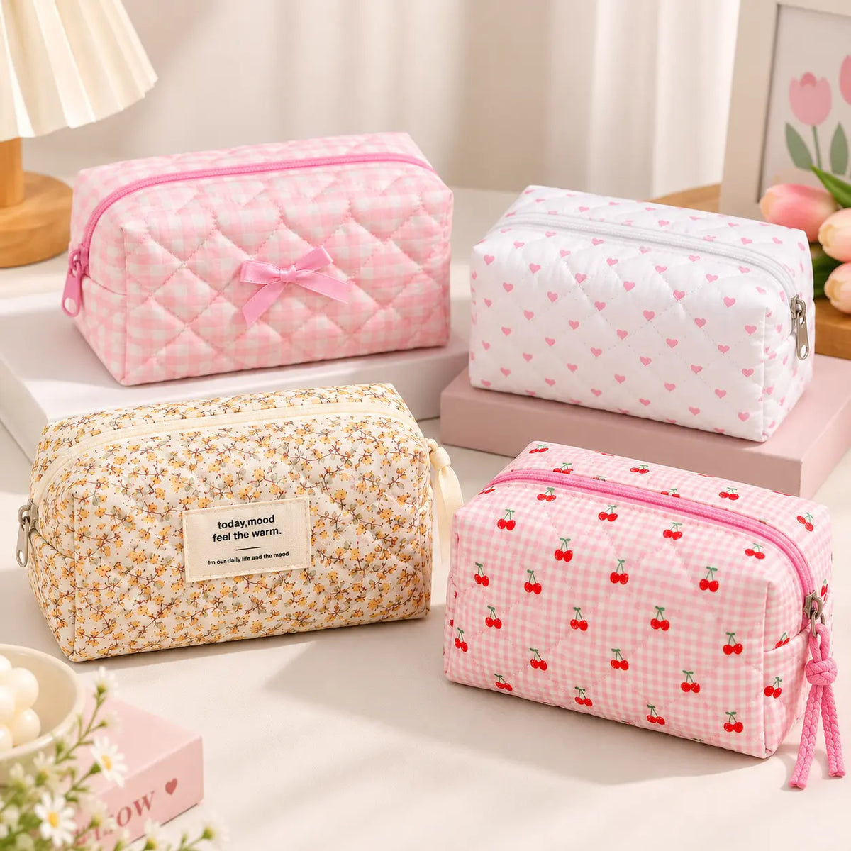 Pinteresty Quilted Toiletries Pouch