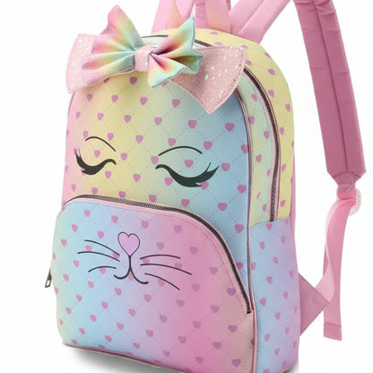 Cute Bow Kitty Bag with Mini Hearts