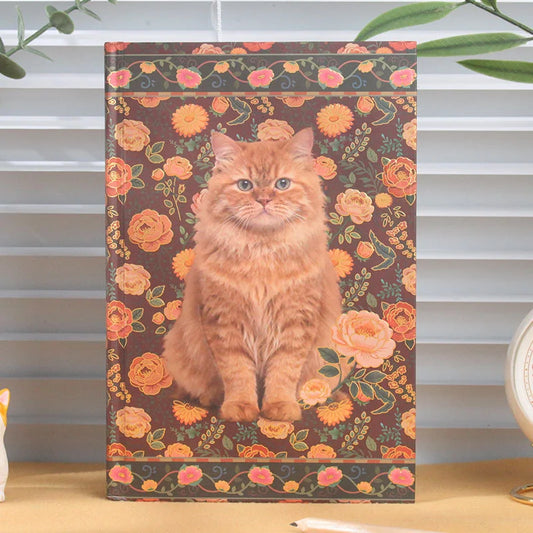 Retro Bronzing European Style Cat’s Garden Party Notebook