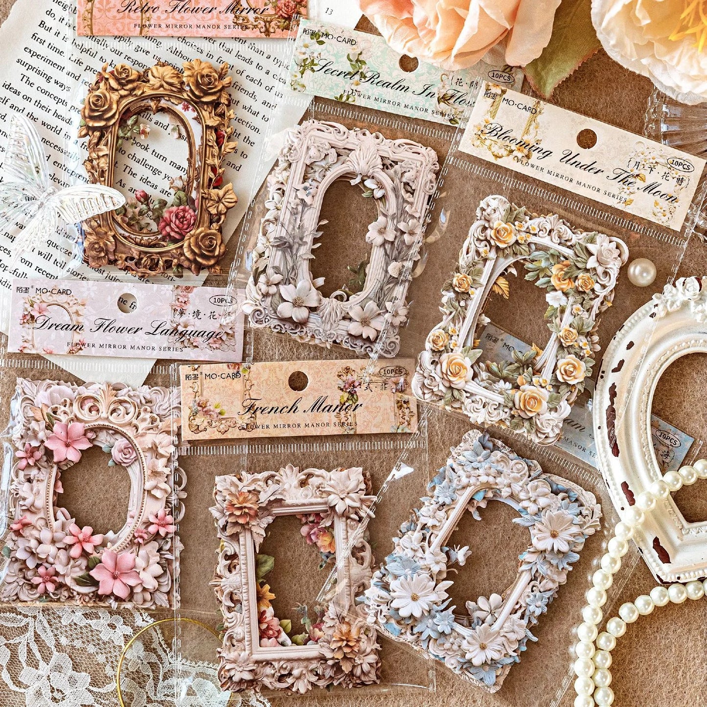 Retro Carved Floral Photo Frames