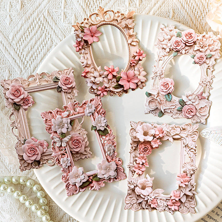 Retro Carved Floral Photo Frames