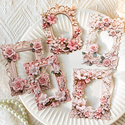 Retro Carved Floral Photo Frames