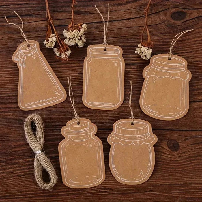 Retro Handmade Hanging Card Tags with Rope