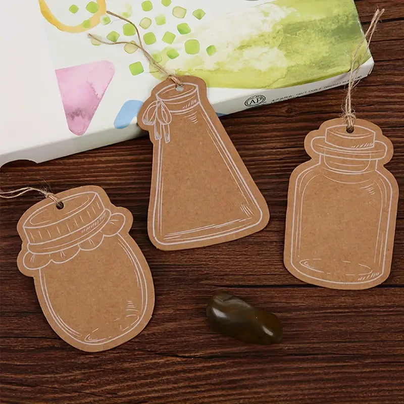 Retro Handmade Hanging Card Tags with Rope