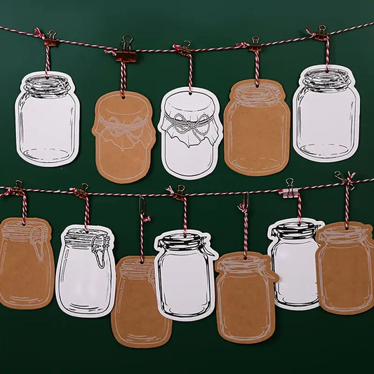 Retro Handmade Hanging Card Tags with Rope