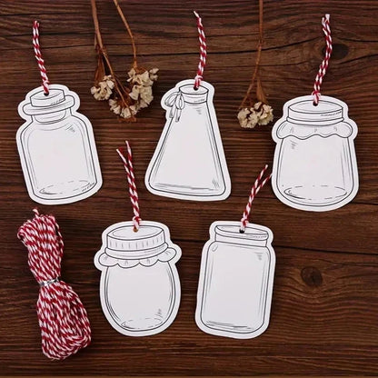 Retro Handmade Hanging Card Tags with Rope