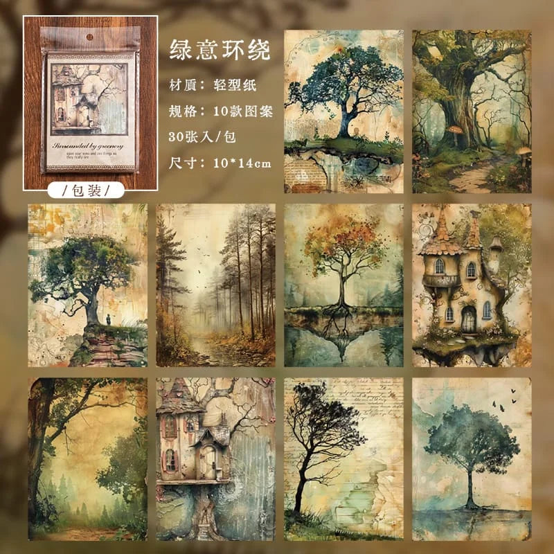 Retro Material Decorative Paper Sheets