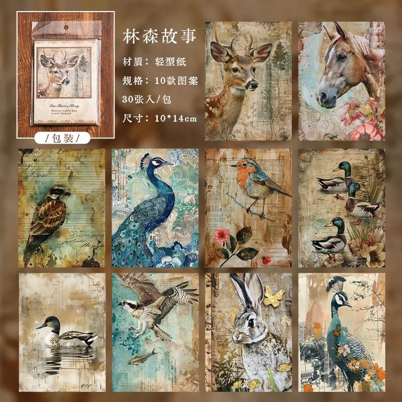 Retro Material Decorative Paper Sheets