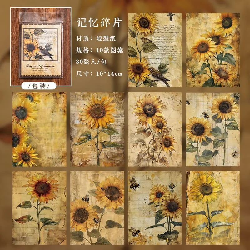 Retro Material Decorative Paper Sheets