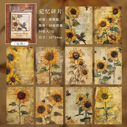 Retro Material Decorative Paper Sheets