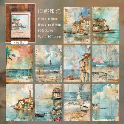Retro Material Decorative Paper Sheets