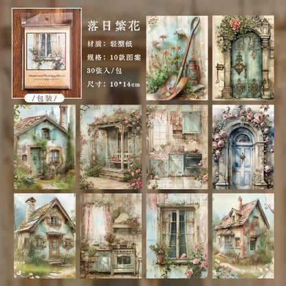 Retro Material Decorative Paper Sheets