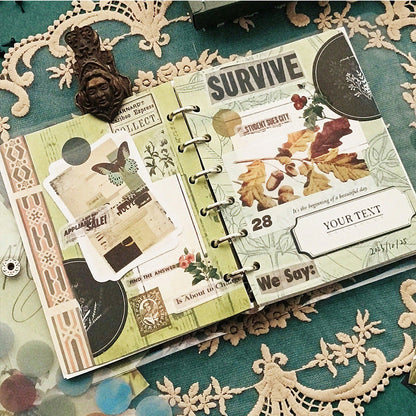 Retro Style Forest Rain Song Journaling Kit