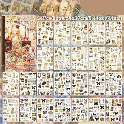 Retro Vintage Decorative Sticker Book