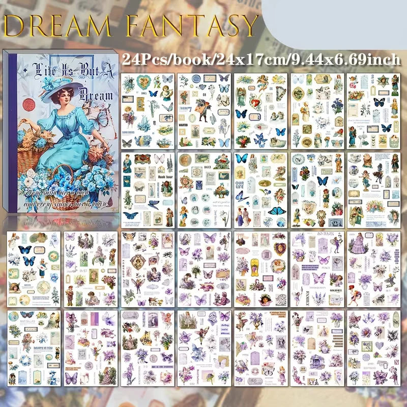 Retro Vintage Decorative Sticker Book