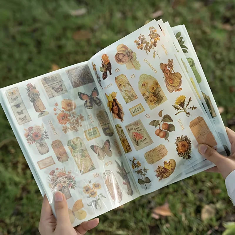 Retro Vintage Decorative Sticker Book