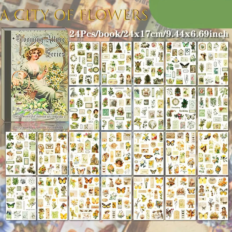 Retro Vintage Decorative Sticker Book