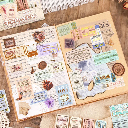 Retro Youth City Travel Notes Stamps Stickers
