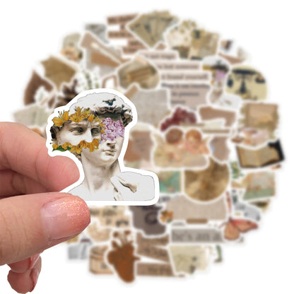 Retro Aesthetic Art Decor Stickers set of 100