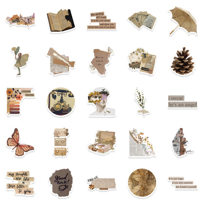 Retro Aesthetic Art Decor Stickers set of 100