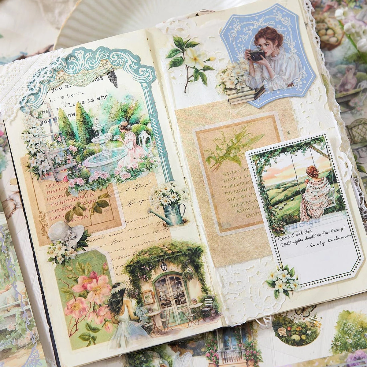 Romantic Cottagecore Sticker Notebook – thepaperworm