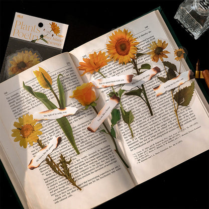 Rose PET Stickers with Burn Paper