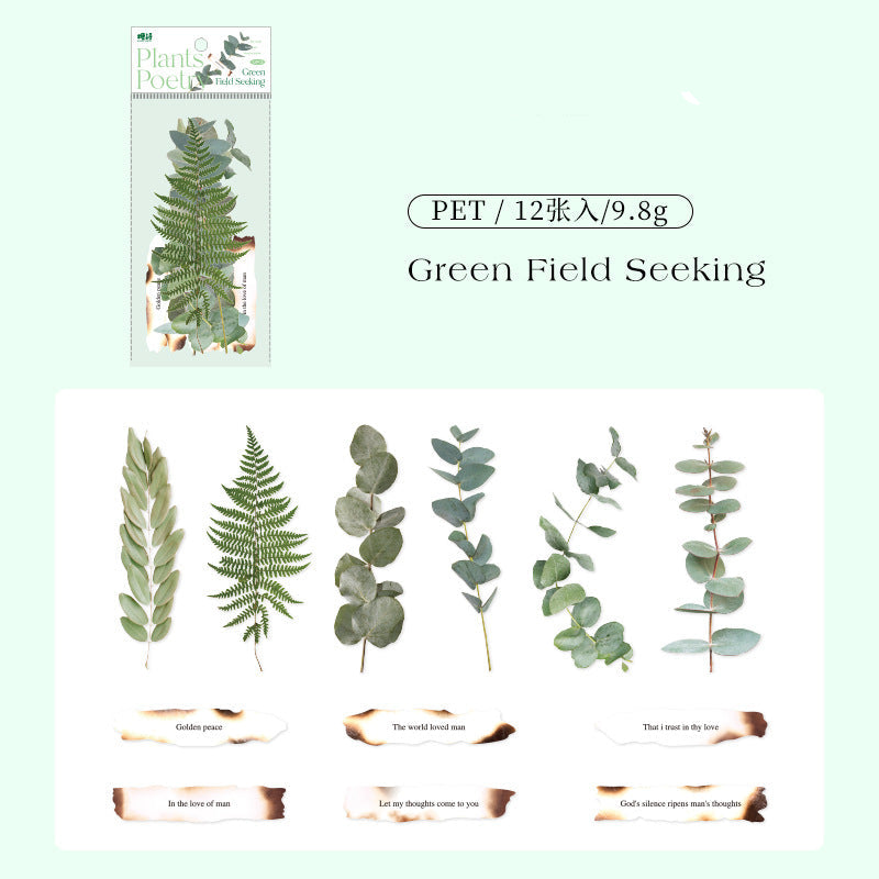 Rose PET Stickers with Burn Paper