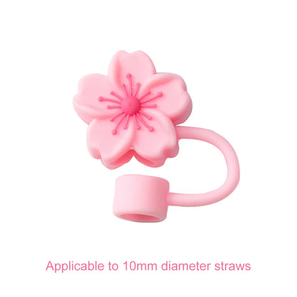 Sakura Flower Shaped Straw Tip Covers For Tumbler