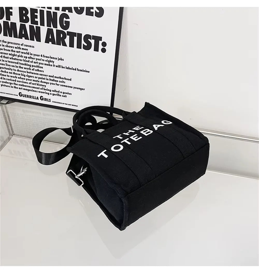 New Canvas Boxed Tote and Shoulder Bag