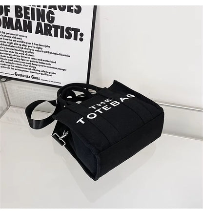New Canvas Boxed Tote and Shoulder Bag