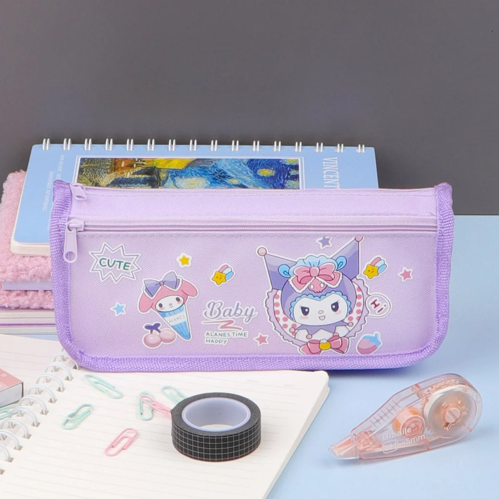 Large Capacity Sanrio Printed Pencil Case Pouch