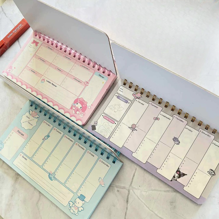 Sanrio Spiral Binding Weekly Planners